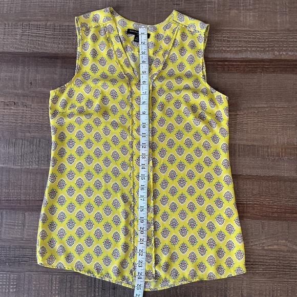 Banana Republic Yellow and Purple Sleeveless Blouse - Picture 4 of 7